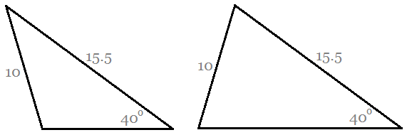 incongruent triangles with same SSA